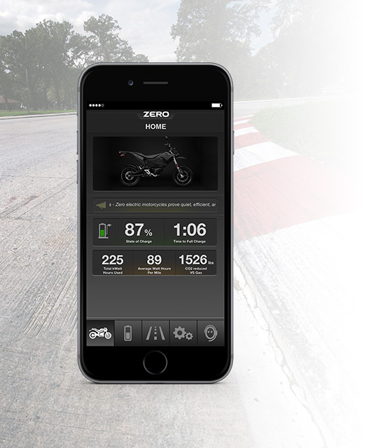 Zero FXS Electric Motorcycle App