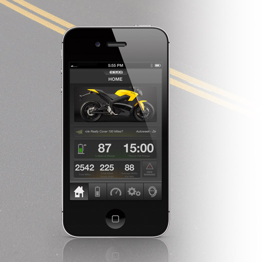 Zero S Electric Motorcycle App