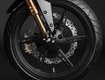 Zero S Electric Motorcycle Wheels and brakes
