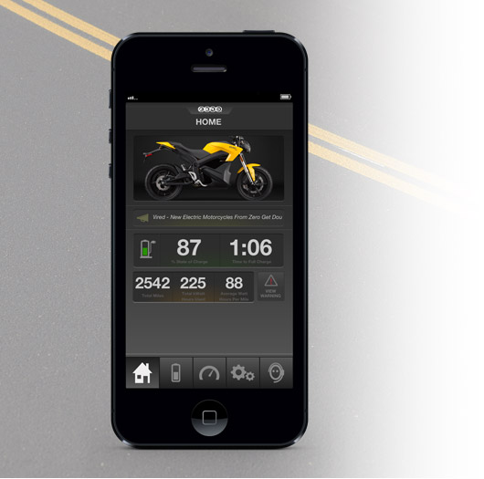Zero S Electric Motorcycle App